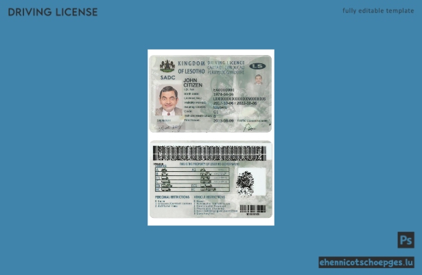 Beispiel für einen Führerschein aus Lesotho